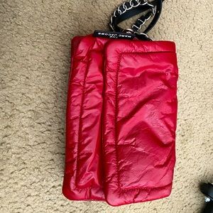 Marc Jacobs red leather pillow bag
